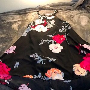 A black dress with flowers